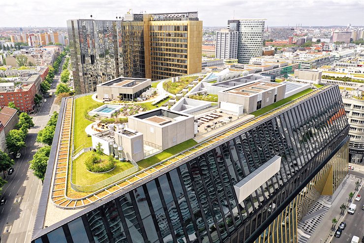 Dachbegrünung Bürogebäude Berlin, 2020 
