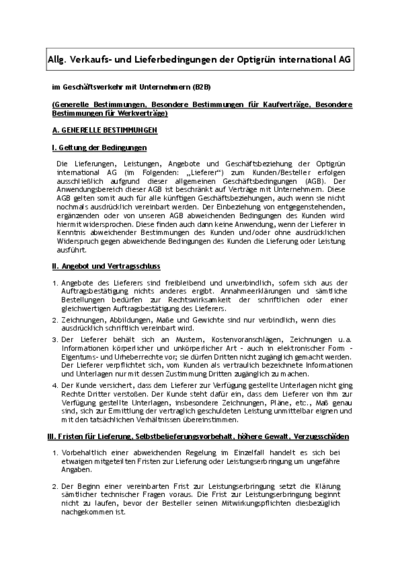 Allg. Verkaufs- und Lieferbedingungen der Optigrün international AG (pdf)